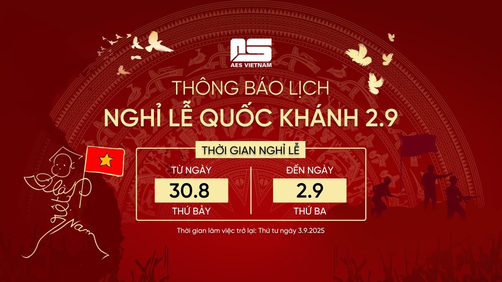 AES Việt Nam thông báo lịch nghỉ lễ 2/9/2025